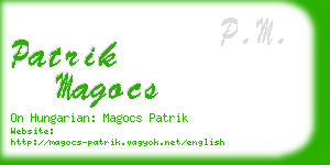 patrik magocs business card